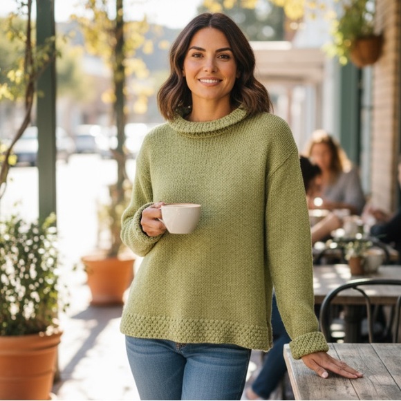 GLENDALOUGH WOOLEN MILLS HAND KNIT 100% PURE WOOL SWEATER SZ L - Picture 6 of 16